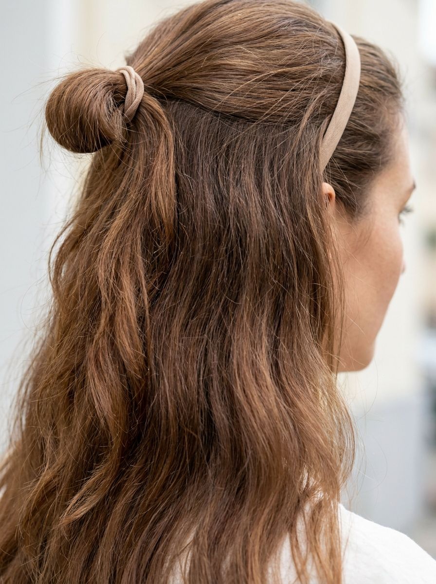 Half-Up Frisur mit Haarband - Frisuren mit Haarband
